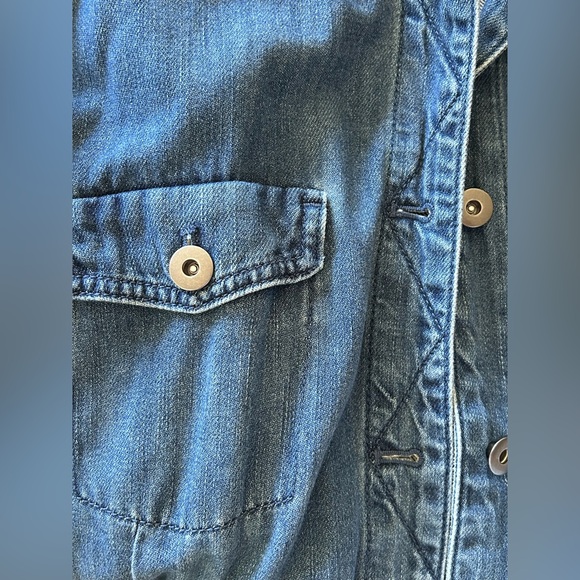 J. Jill | Utility Jacket | Chore Coat | Dark Wash Denim | Size M - Picture 3 of 5